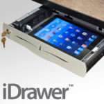 The iDrawer allows individual tablets to be secured under lock and key while charging