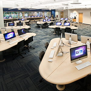 Computer Lab Tables in Triangle Shape