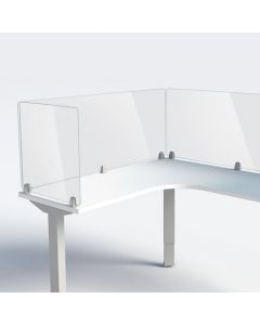Enclave Frameless Desk Dividers in Clear Acrylic