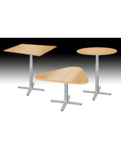 Adjustable height pneumatic sit to stand computer desk with different top shapes
