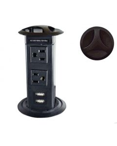 Pull-up Power & USB Outlets for Computer Desk
