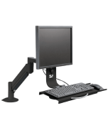 Data Entry Monitor Arm and Keyboard Tray in Silver