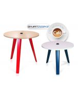 Smartdesks collaboration cafe tables with round tops